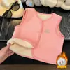 Novos coletes infantis forrados com fleece, estilos outono e inverno, coletes quentes unissex para bebês, peças de outer wear espessadas, atacado de roupas infantis