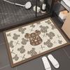 Tapete de piso suave de barro de diatomeas para baño, puerta de baño, absorbente, de secado rápido, antideslizante, tapete para pies, tapete para inodoro de baño