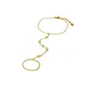 Estilo Ins Europeu e Americano Pingente Redondo Oval de Zircônia Pulseira de Aço Inoxidável Encaixada Banhada a Ouro 18K Joias de Luxo Leve de Alta Qualidade para Mulheres