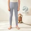 Pantalones de algodón puro para niño de otoño, dos en uno para otoño e invierno, no necesitan usar ropa interior, pantalones de lino antibacteriano de seda, pantalones finos para dormir en casa para niños mayores