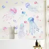 Nova LD74001 pintado fantasia águas-vivas quarto das crianças jardim de infância banheiro casa decoração de parede adesivos de parede autoadesivo