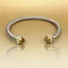 Pulsera Dy Brand Transfronteriza Pulsera de Cable de Cobre AAA Estilo Nuevo Cable de Alambre Cuerda Electrochapada Línea Abierta Pulsera de Cable de Cobre C Cepillado