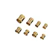 Porca de cobre para injeção M3-M16 com furo passante porca de cobre inserto de cobre porca flor de cobre porca de cobre recartilhada atacado