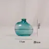 Atacado do Fabricante Vaso de Vidro Colorido de Pequeno Diâmetro Vaso de Flores Hidropônicas Decoração de Mesa para Sala de Estar Enfeites Garrafa de Vidro