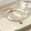 Moderna Simple de Gama Alta Letra Frijol LUCKY Lucky Cadena para Clavícula de Acero de Titanio para Mujer Conjunto de Cadena Ligera de Lujo Nicho