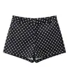 Roupas Europeias e Americanas Transfronteiriças para Mulheres Aliexpress Venda Quente Moda Poá Gaze Bolha Conjunto de Jaqueta + Mini Shorts