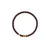 Pulseira de Cristal Garnet Vermelho Vinho Natural para Mulheres Prata S925 Ornamento de Peixe Koi Joia de Mão Leve de Nicho Presente para Namorada