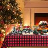 Mantel de Plástico a Cuadros Rojo y Negro Navideño Transfronterizo Mantel a Cuadros Rojo y Blanco Rectangular Mantel Desechable Navideño