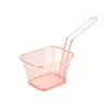 Cesta de acero inoxidable para papas fritas, cesta de red para bocadillos, cesta de pollo frito a prueba de aceite, cesta para papas fritas