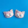 Novos acessórios de resina com cabeça de animal fofo de desenho animado, acessórios de cabelo com cola de creme, material para caneca, papelaria, capa de celular DIY, pacote de materiais