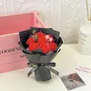 Mini Buquê Pequeno com Acabamento de Rosa Flor de Sabão Atacado Buquê Simulado Flor Seca Lembrança Presente de Qixi para Namorada Transfronteiriço