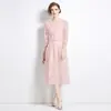 Tiro Real Transfronterizo Nuevo Traje de Manga Larga Estilo Chanel Lujo Ligero Temperamento Falda de Encaje Soluble en Agua Conjunto de Dos Piezas