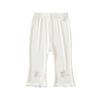 Leggings de Verão para Meninas Modernas Coreanas de Desenho Animado Bordadas Fashion Calças Cropped com Babados