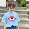 Camiseta de Algodón Puro para Niños Mayores, Ropa de Verano Moderna y Linda, Nuevo Estilo Verano Niñas Top Suelto Estilo Coreano para Niñas