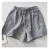 Vendas diretas da fábrica: Shorts atléticos casuais de cintura alta, modeladores, para mulheres, novos shorts estilo coreano soltos de perna larga com cordão, corte A, para estudantes