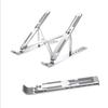 Soporte de aleación de aluminio para portátil, plegable, con disipación de calor, base de metal, elevación, práctico soporte plano para el hogar.