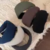 Faixa de Cabeça de Tecido Liso com Pregas Largas Moda Simples Prendedor de Cabelo Faixa de Cabeça para Sair Lavar o Rosto Topo Alto do Crânio Prendedor de Cabelo Acessórios de Cabelo Mulheres