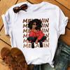 Playera Estampada de Moda Kawaii Melanina Playera Mujer Divertida Bla