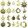 1 Colgante de Sol Luna Estrella de Oro Antiguo para Llavero DIY Colgante Accesorios de Collar Amazon