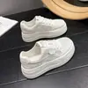 Zapatillas de malla de una sola capa con suela gruesa para mujer, estilo ligero de otoño, nueva colección 2026, versátiles, transpirables, deportivas y casuales de malla