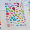 Pegatinas Decorativas Hechas a Mano para Niños de PVC Transparente Autoadhesivas de Diamantes de Colores