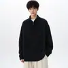 2026 Nuevo Cardigan Chaqueta de Punto Holgado para Otoño/Invierno con Media Cuello de Tortuga y Cremallera para Mujer, Manga Larga con Patrón de Trenza