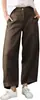 Pantalones de pierna ancha cropped ajustados de cintura alta, estilo casual suelto de nuevo estilo para verano, transfronterizos europeos y americanos, en color liso con botones