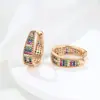 Pendientes rusos en forma de V Xuping con gemas artificiales, pendientes para mujer de estilo vintage de lujo ligero transfronterizo al por mayor