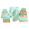 Expertos Industriales Eligen Cajas de Almacenamiento de Joyería Azules y Rosas Prehechas, Aretes, Collares, Tapas, Cajas para Anillos, Cajas de Empaque para Joyería