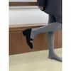Zapatos de tacón grueso con plataforma interior de pelo gris para mujer, estilo coreano nuevo de invierno, estilo hada suave, Mary Jane, zapatos de algodón