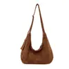 2026 Bolso de Hombro de Mano de Gran Capacidad Nuevo Gamuza Retro Nicho Bolso Tote Versátil Cubo Tote Bolso de Mujer