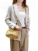 Bolso Nuevo para Mujer Bolso Tejido Hecho a Mano Estilo Pequeño Chanel Bolso Nube Plisado Clásico Bolso de Hombro Único Cruzado Bolso de Cadena de Moda