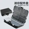 Caixa de acessórios de pesca micro com dupla camada Luya, caixa de peças de dupla camada, caixa de joias, caixa de armazenamento, caixa de acessórios, caixa de ferramentas para equipamento de pesca