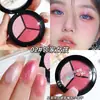 Sombra de Ojos de Colores Maquillaje Escénico para Estudiantes Azul Verde Morado Especial Paleta de Sombras de Ojos Tricolor Perlada Maquillaje Brillante para Actuaciones