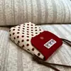 Bolso Bandolera para Teléfono de Oso de Lunares Monedero Lindo para el Trabajo Moda de Otoño Nicho Estilo Ins Bolsa de Almacenamiento