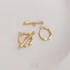 Ouro 14K Preenchido Cor Duradoura Irregular Multifacetado Redondo Moda Fecho Ot Acessórios de Acabamento Conector para Pulseira Colar DIY Feito à Mão