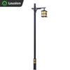 Candeeiro de jardim solar moderno simples retro quadrado tubo de jardim lâmpada 3 m ao ar livre impermeável lâmpada de paisagem quadrada