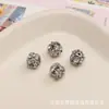 Cuentas Espaciadoras de Bola de Diamante de Cobre Cuentas Sueltas para Pulsera Collar Llavero Hecho a Mano DIY Paquete de Material