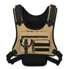 Bolsa colete mais vendida do fabricante com logotipo personalizado, bolsos multicamadas, ultraleve, resistente ao desgaste, bolsa tática de peito para homens, grande capacidade