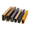 Imitación grano de madera aluminio cuadrado pasante por pulverización de fluorocarbono perfil de aleación de aluminio decorativo material para techo partición tubo cuadrado de aluminio arqueado fabricantes