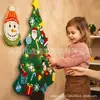 Nuevo árbol de Navidad de fieltro transfronterizo, decoración navideña DIY, colgantes navideños no tejidos, árbol de Navidad de fieltro