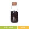 Botella de vidrio sellada sin plomo con tapa de madera de acacia, tamaño pequeño, de grado alimenticio, para té y medicina, vacía y dividida.