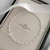 Collar Mariposa de Nácar Swarovski con Tamaño Graduado, Estilo Nicho Suave y Elegante Estilo Francés, Cadena para Clavícula de Celebridad de Internet