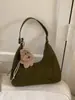Bolsa Tote Plissada de Camurça Ninho Estilo Coreano de Grande Capacidade para Mulheres 2025 Outono e Inverno Nova Moda Bolsa Transversal de Ombro Único