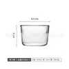 Vaso de vidrio para flan, resistente a altas temperaturas, transparente, con tapa, vaso para yogur, especial para leche con doble piel, vaso de vidrio apto para horno, tazón pequeño, tazón para postre