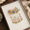 Estilo Nacional Estilo Tang Dinastía Ming Hanfu Accesorios para el Cabello Maquillaje de Disfraz Antiguo Accesorios para Sesión de Fotos Pasador de Presión Trasera Tocado Hermoso Versátil