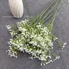 108 Flores Artificiales de Gipsofila de Plástico Duro Decoración de Boda para el Hogar Decoración de Escena de Salón de Bodas Fabricante Venta al Por Mayor