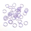 50 Anillos Abiertos de Colores Minimalistas Pintados en Spray para Colgantes Hechos a Mano de Bricolaje, Llaveros y Kit de Materiales para Accesorios
