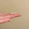 Anillo de lujo ligero, nicho, estrella de alta gama, perla y circonita cúbica para mujer, exquisito y moderno, anillo abierto ajustable