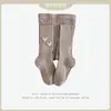 Meia-calça infantil, para criança pequena, primavera e outono, fina, estilosa, cheia de estrelas, corações duplos, meia-calça de base, meia-calça de bebê, menina